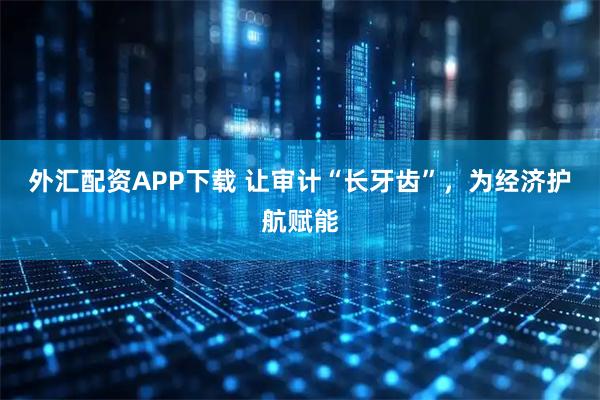 外汇配资APP下载 让审计“长牙齿”，为经济护航赋能